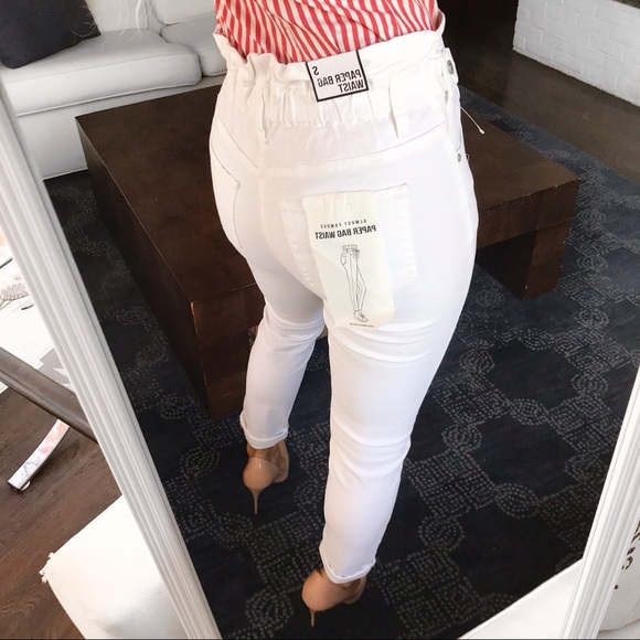 π PAPER BAG HIGH WAIST WHITE JEANS! - Picture 6 of 16